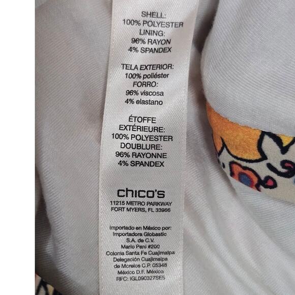 Chico’s Multicolor Floral A-Line Skirt‎ Women’s 0.5 / US Small-Medium - Picture 6 of 9